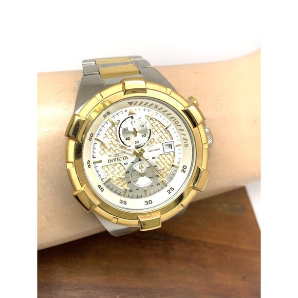 Invicta Men's Watch 28120 Aviator Chronograph Quartz Two Tone Stainless Steel - Picture 12 of 15